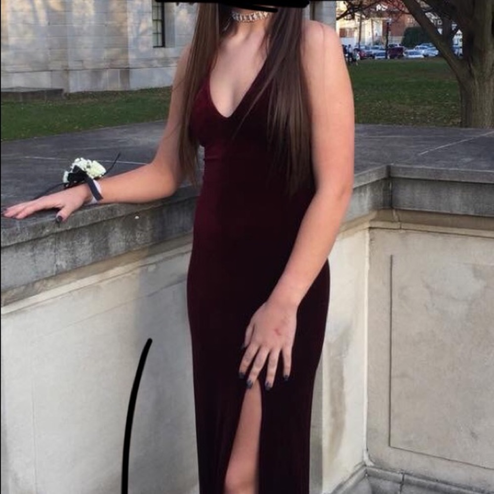 Velvet prom or formal gown